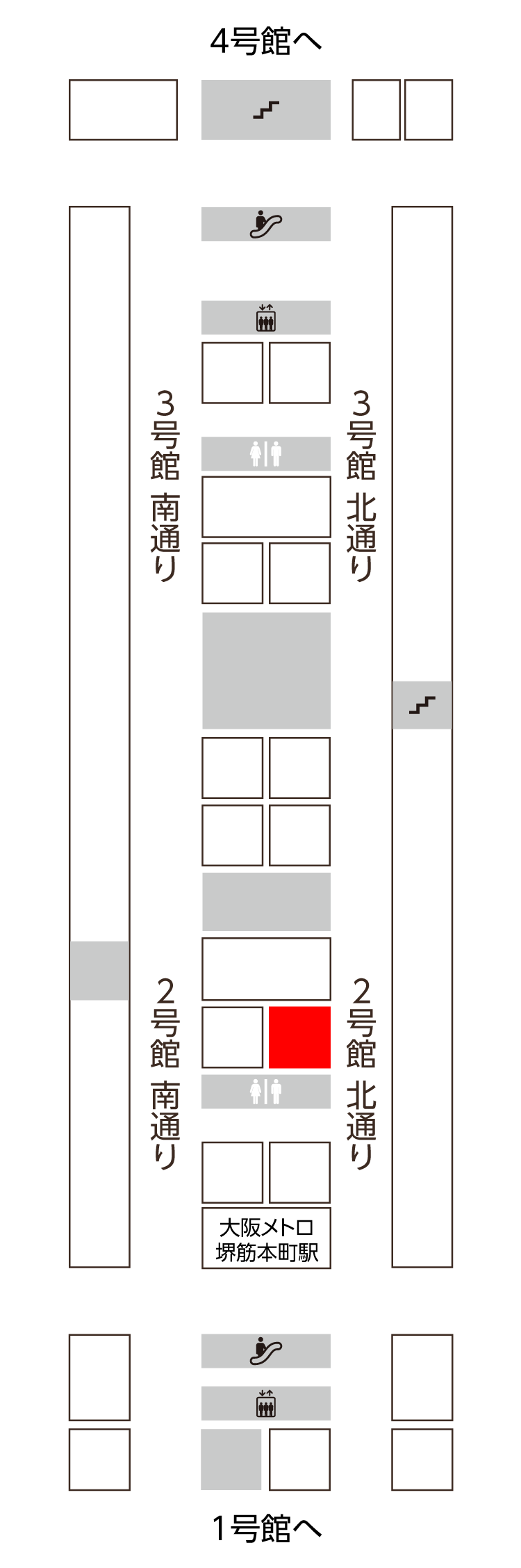 2号館　北通り