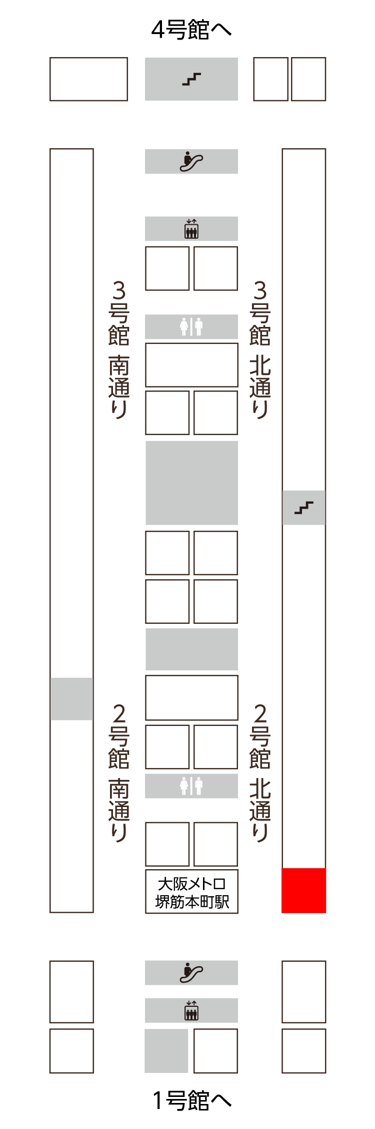 2号館 北通り